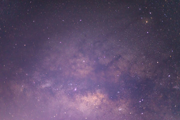 close-up of milky way galaxy with stars and space dust in the universe.
