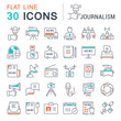 © M.Style - Set Vector Flat Line Icons Journalism