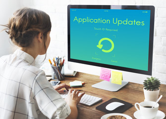 Wall Mural - application updates upgrade new version concept