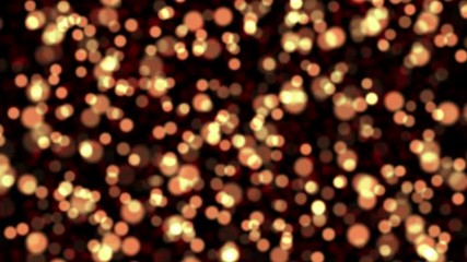 Sticker - Abstract bokeh golden particles. 4k and hd animation with abstract sparkles. Motion background.