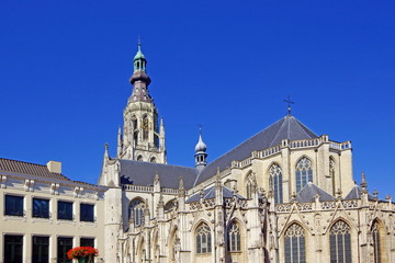 Sticker - Altstadt von BREDA ( Niederlande ) mit Grote Kerk