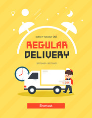 Wall Mural - Shopping delivery pop-up illustration