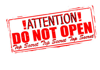 Wall Mural - Attention do not open