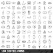 © ylivdesign - 100 coffee icons set, outline style