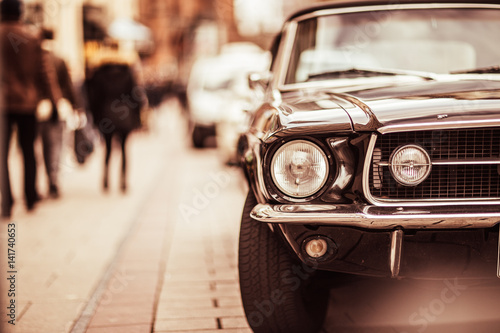 super cars in the city Wallpaper Mural