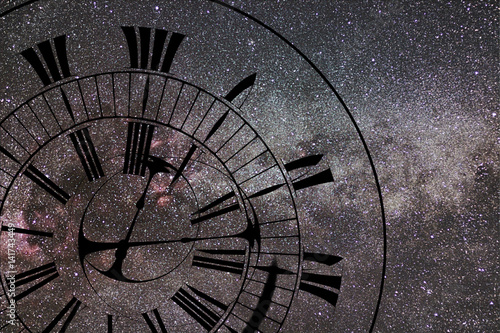 Leinwand Poster  Time Warp. Time and Space, General Relativity.