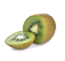 Wall Mural - Juicy kiwi fruit on white background