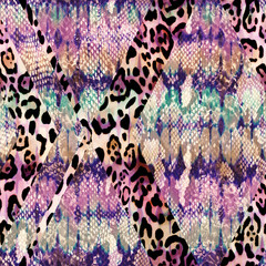 animal print mix - seamless background