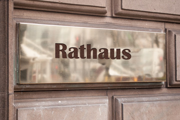 Wall Mural - Schild 205 - Rathaus