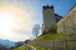 Medieval tower in Gruyere, Switzerland