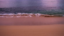 Tight Shot Of Waves On Sand, Makena Beach Maui Hawaii