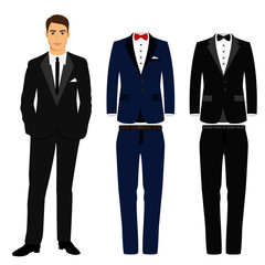 Wall Mural - Wedding mens suits. Collection.