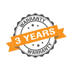 Wall Mural - 3 Years Warranty stamp illustration