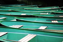 Green Boats For Hire Floating.