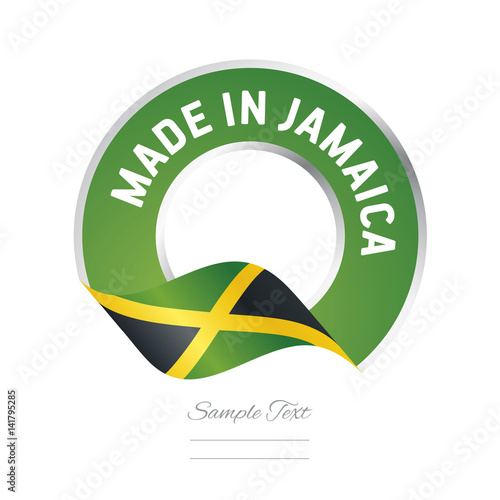 Made in Jamaica flag green color label logo icon Stock Vector Adobe Stock