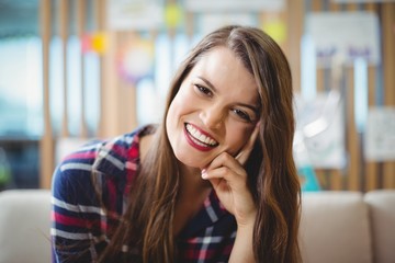 Wall Mural - Smiling female executive in office