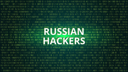 Russian Hackers Abstract Technology Background. Computer Code. Vector Illustration.