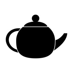 Sticker - teapot beverage ceramic pictogram vector illustration eps 10