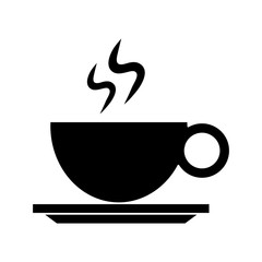 Sticker - coffee cup hot drink pictogram vector illustration eps 10