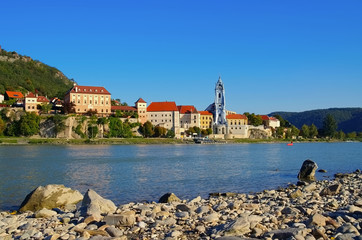 Sticker - Duernstein in der Wachau - Duernstein and eiver Danube, Wachau in Austria