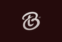 Letter B And T Monogram Logo Design Vector