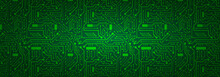 Circuit Board Banner Background (green)