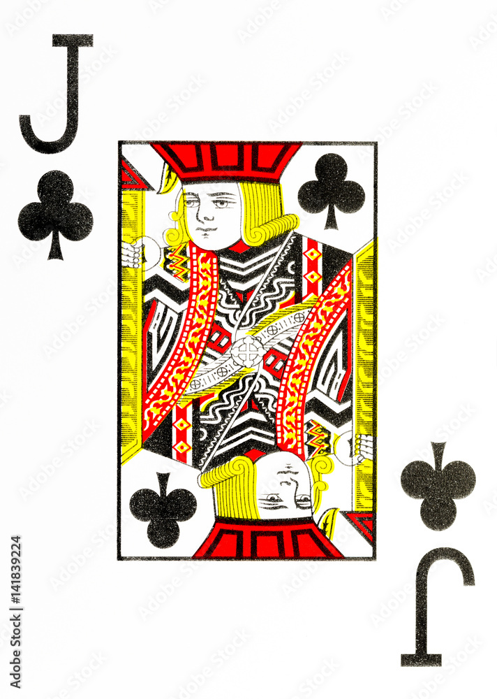 large index playing card jack of clubs Stock Illustration | Adobe Stock
