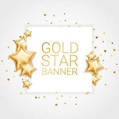 Sticker - Gold banner star background1