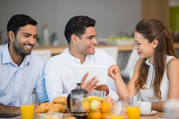 Wall Mural - Business colleagues interacting with each other 