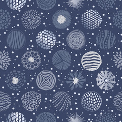 Wall Mural - Circles texture seamless pattern