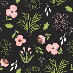 Wall Mural - floral seamless pattern