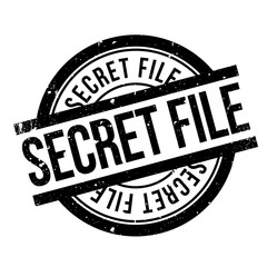 Secret File rubber stamp. Grunge design with dust scratches. Effects can be easily removed for a clean, crisp look. Color is easily changed.