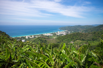 Wall Mural - View from hill on Karon beach, Phuket, Thailand