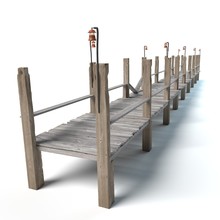 3d Illustration Of A Wood Pier