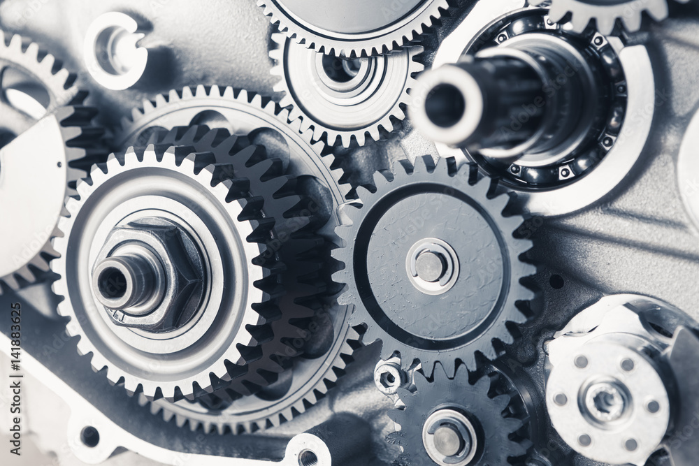 engine gear wheels, industrial background Stock Photo | Adobe Stock