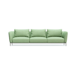 Wall Mural - Isolated green mint sofa