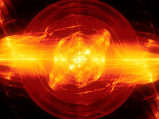 Wall Mural - fiery glowing fusion with plasma force field