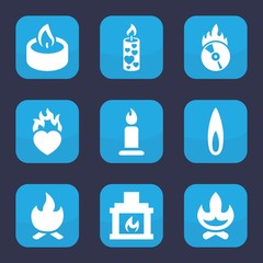 Sticker - Set of 9 filled burn icons