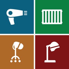 Poster - Set of 4 dryer filled icons