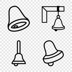 Sticker - Set of 4 doorbell outline icons