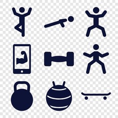 Poster - Set of 9 fit filled icons