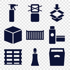 Poster - Set of 9 packaging filled icons