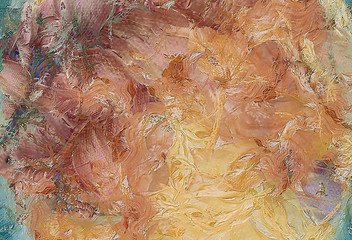 Aufkleber - Painting structure with petal pattern, abstract colorful background and graphic effect.