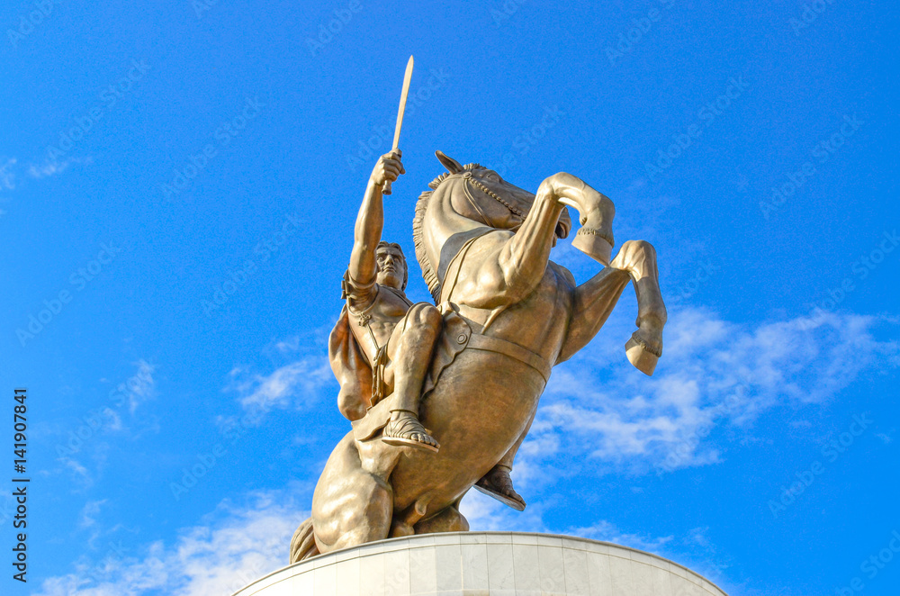 Obraz na płótnie Skopje, Macedonia - Alexander the Great Monument w salonie