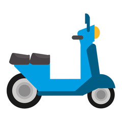 Sticker - scooter transport vintage vector illustration eps 10