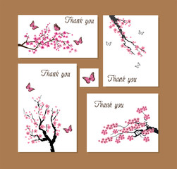 Poster - vector thank you cards