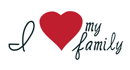 Poster - i love my family vector