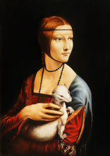 My Own Reproduction Of Painting Lady With An Ermine By Leonardo Da Vinci. Graphic Effect.
