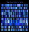 Mega set of 100 blue gradients