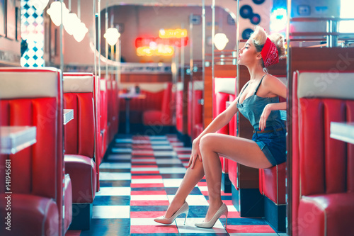 American girl Wallpaper Mural